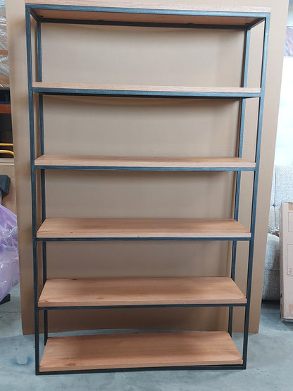 John Lewis Calia Tall Wide Shelving Unit, Oak