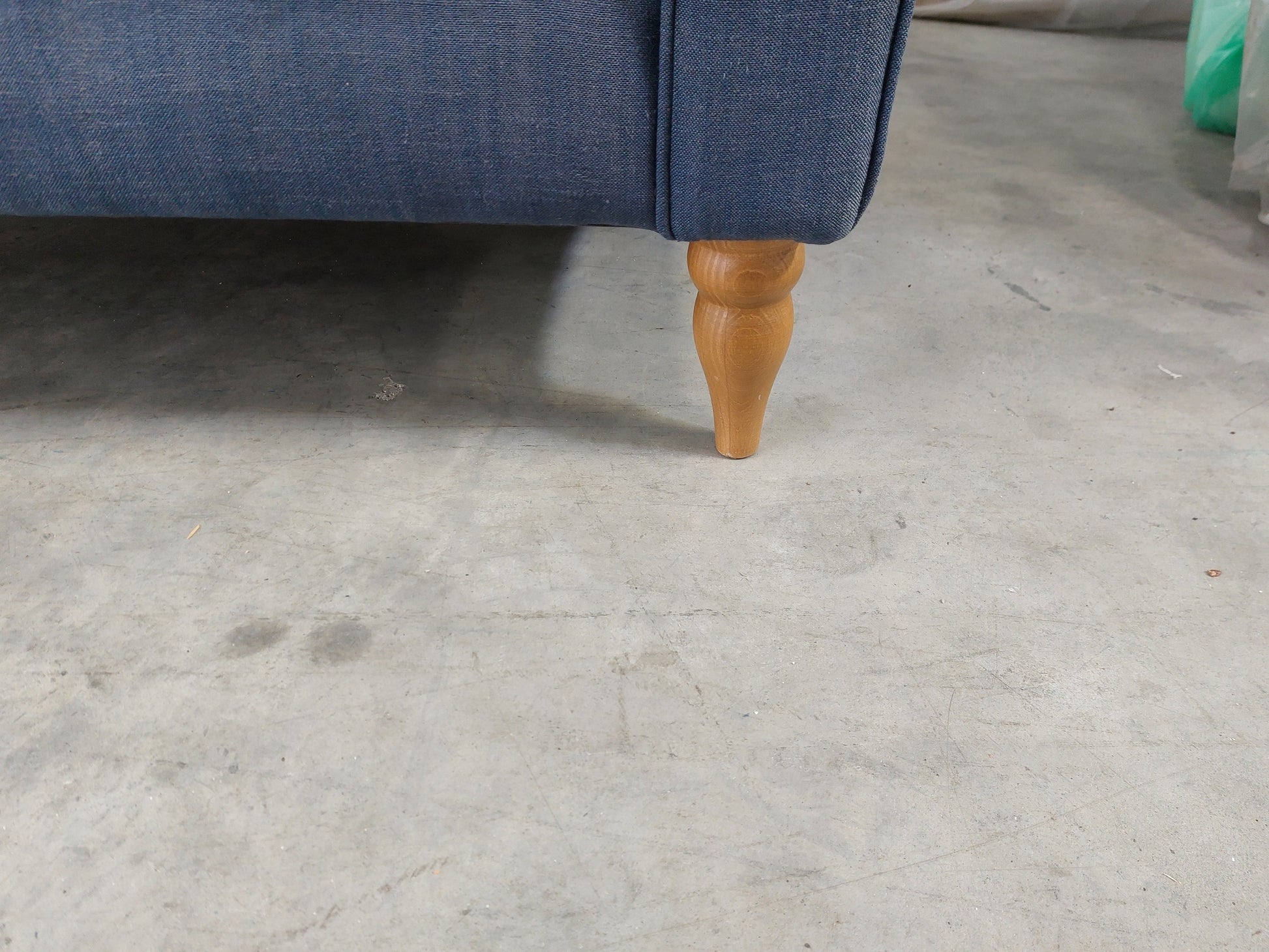 John Lewis Camber Small 2 Seater Sofa Blue Linen