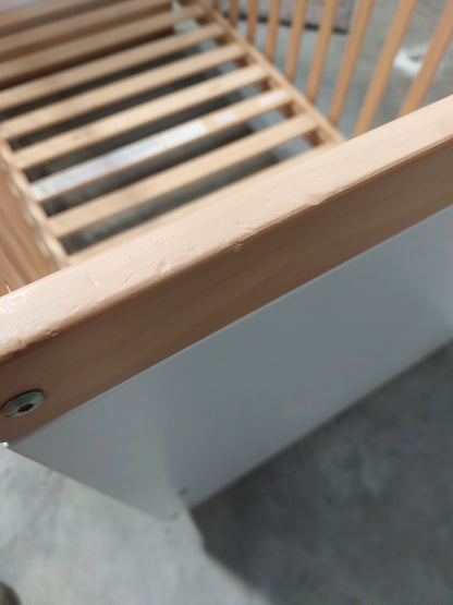 John Lewis Scandi Solution Cotbed White Natural Cot Bed