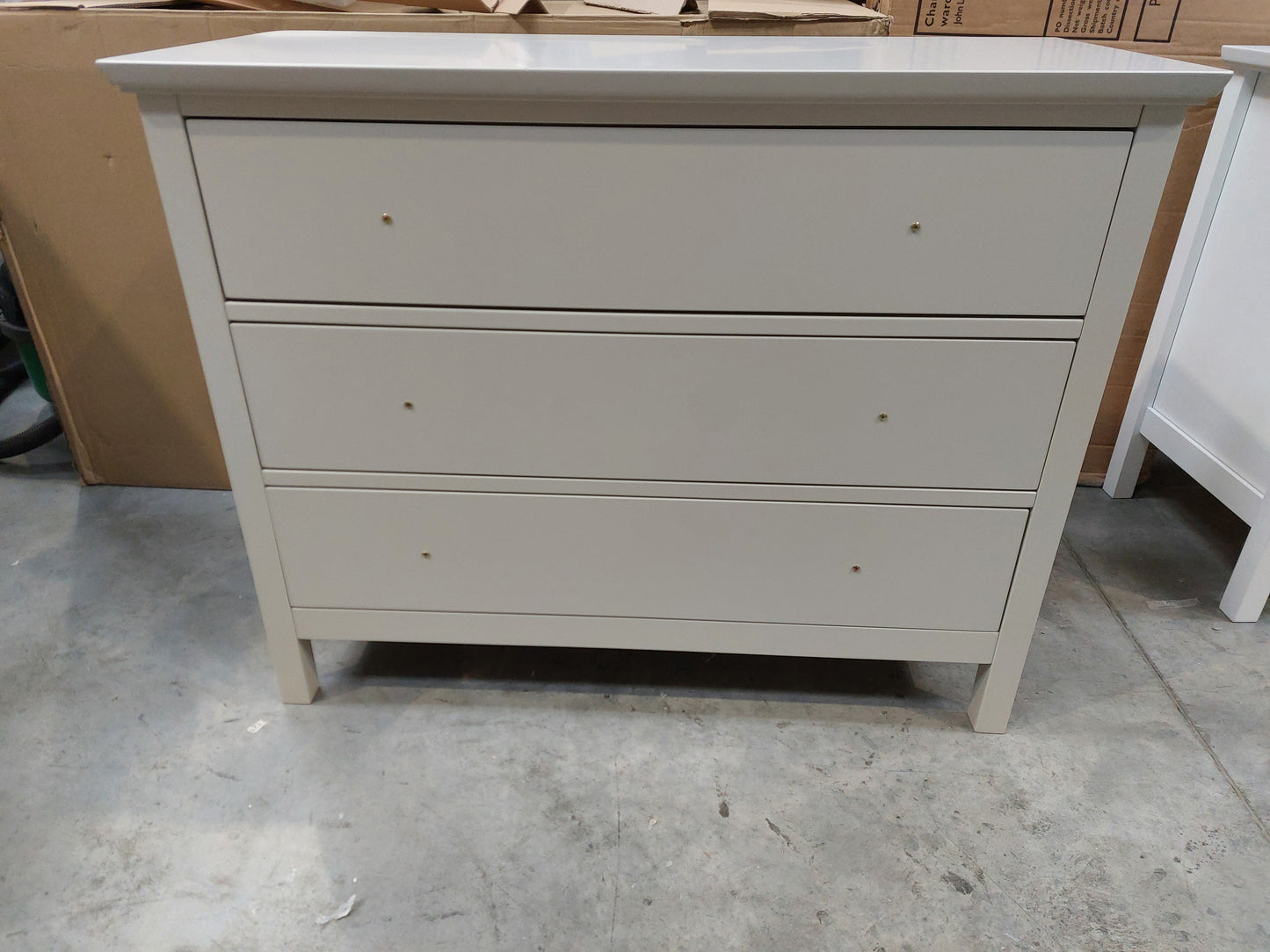 John Lewis Wilton 3 Drawer Chest, Linen