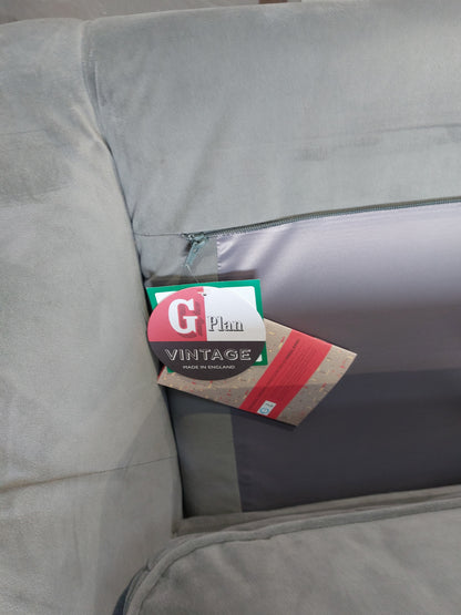 G Plan Vintage The Sixty Eight LHF Large 3 Seater Sofa with Footrest Mechanism, Plush Slate