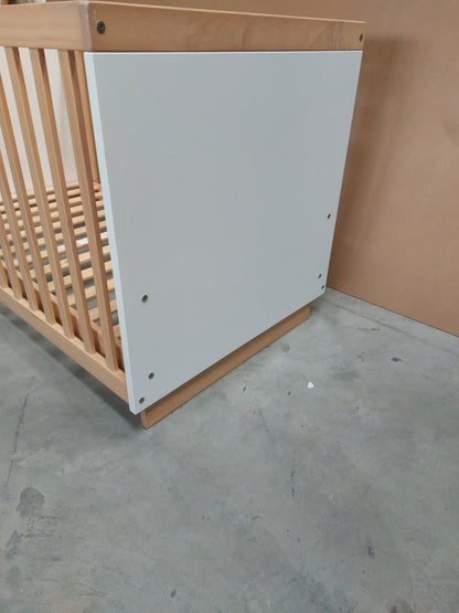 John Lewis Scandi Solution Cotbed White Natural Cot Bed