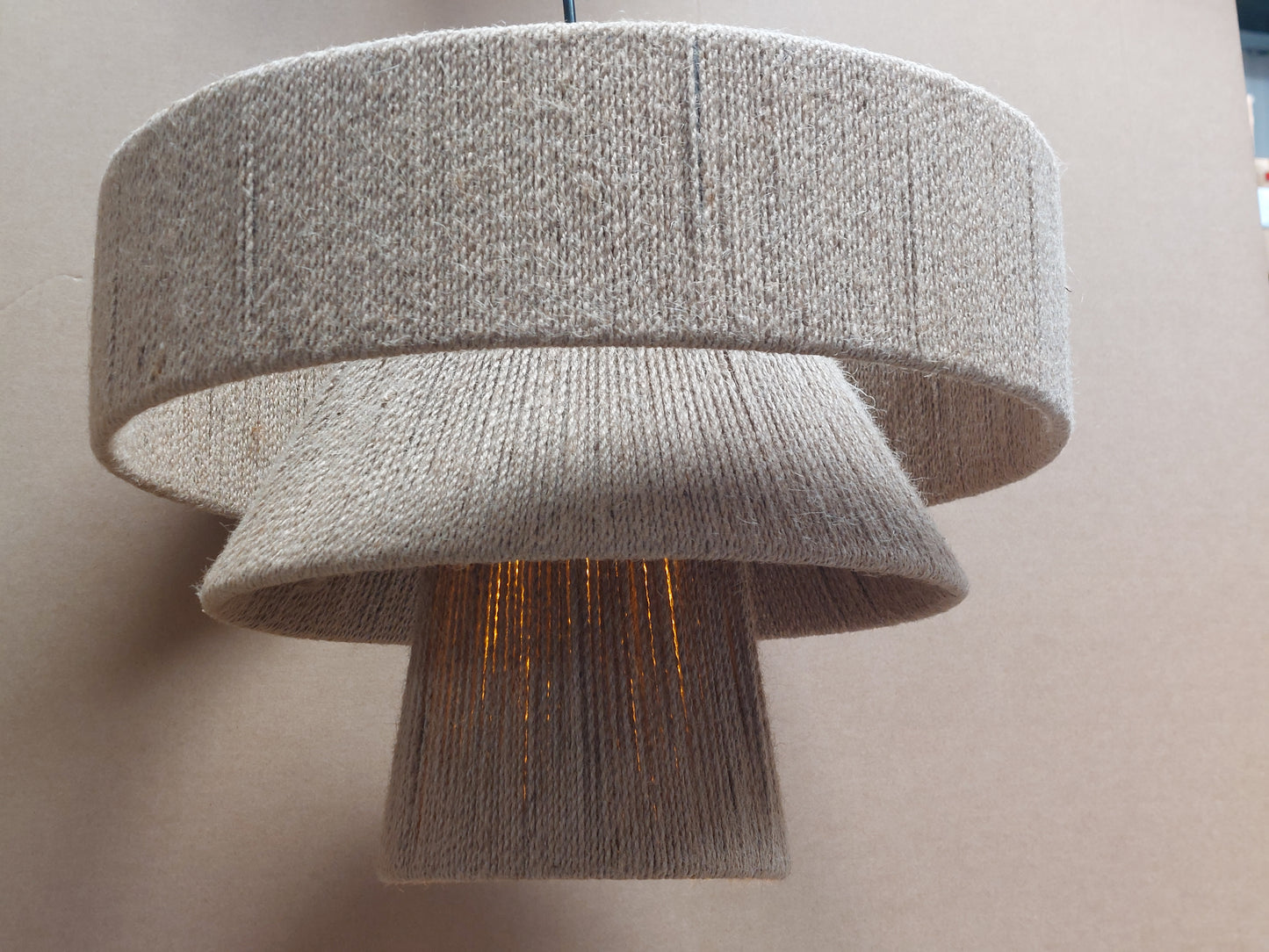 John Lewis Layered Jute Rope Pendant Ceiling Light, Natural