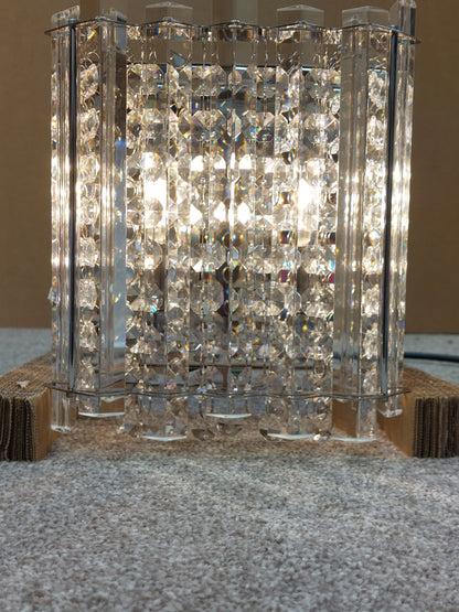 John Lewis Dazzle Crystal Mirrored Wall Light, Clear