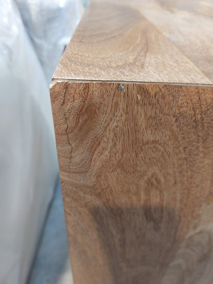 John Lewis Groove Mango Wood 3 Drawer Chest, Natural