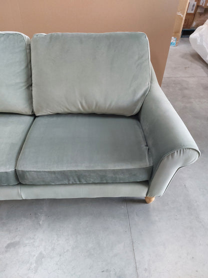 John Lewis Camber Large 3 Seater Sofa Velvet Myrtle Easy Clean Eco