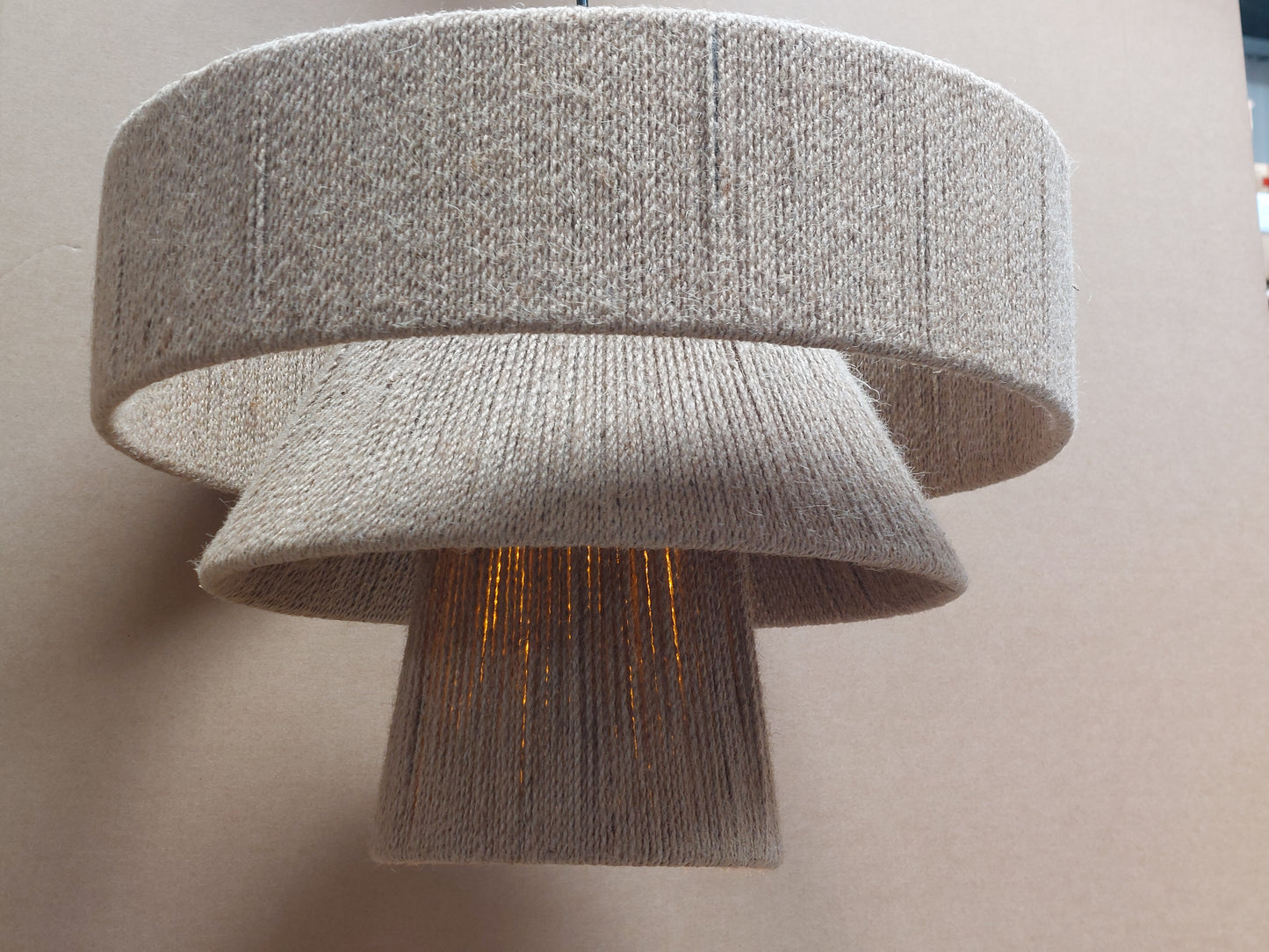 John Lewis Layered Jute Rope Pendant Ceiling Light, Natural