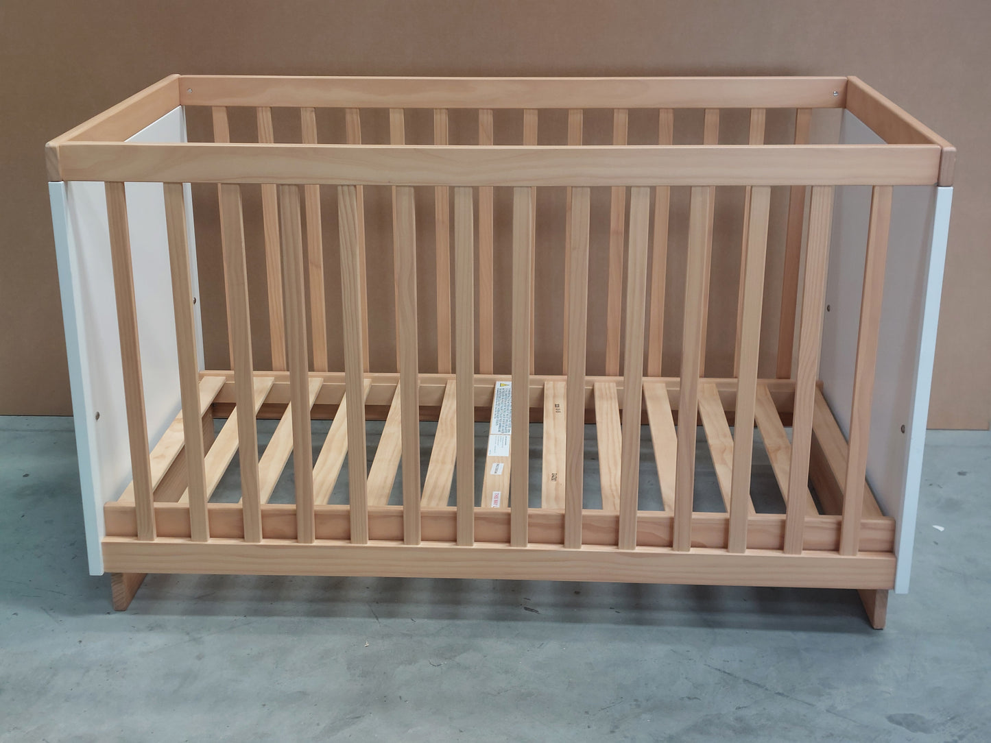 John Lewis Scandi Solution Cotbed White Natural Cot Bed