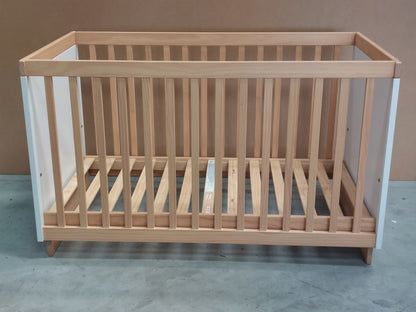 John Lewis Scandi Solution Cotbed White Natural Cot Bed