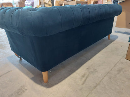 John Lewis Cromwell Grand 4 Seater Sofa Easy Clean Plush Velvet Navy