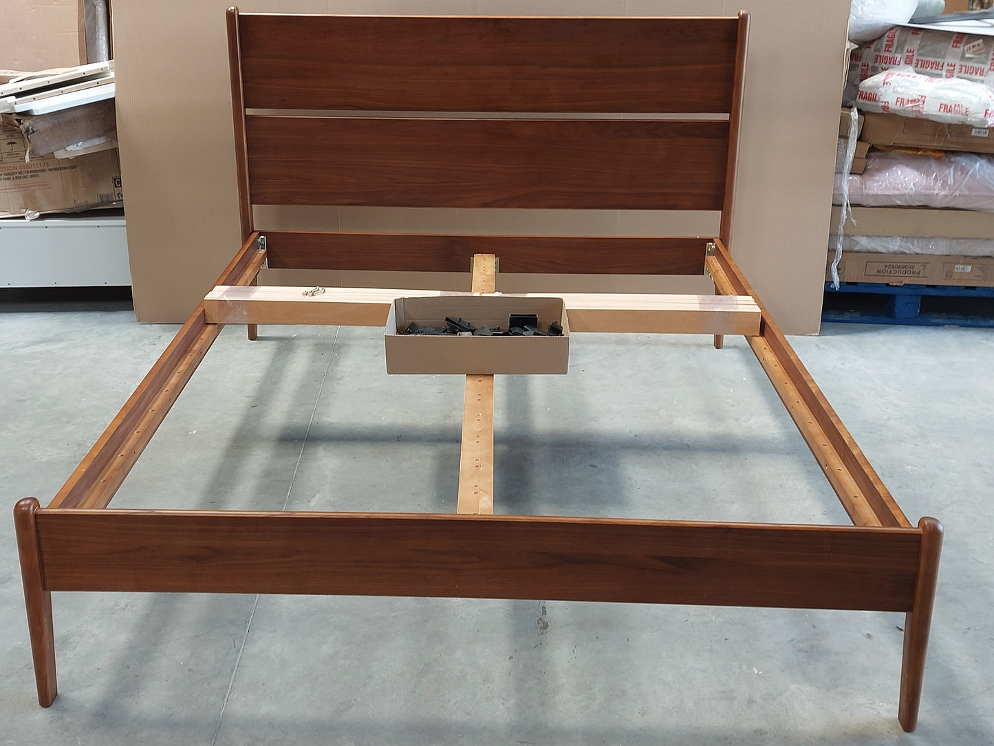 John Lewis Scandi Wood Bed Frame, King Size, Walnut