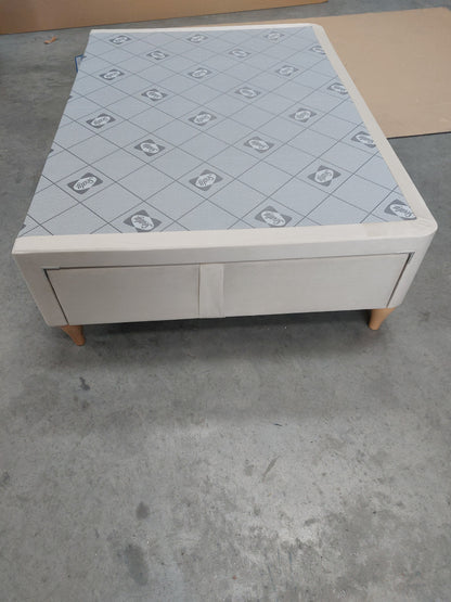 Sealy Posturepedic Exquisite 2 + 2 Drawer Divan Base, Natural Legs, Double, Almond