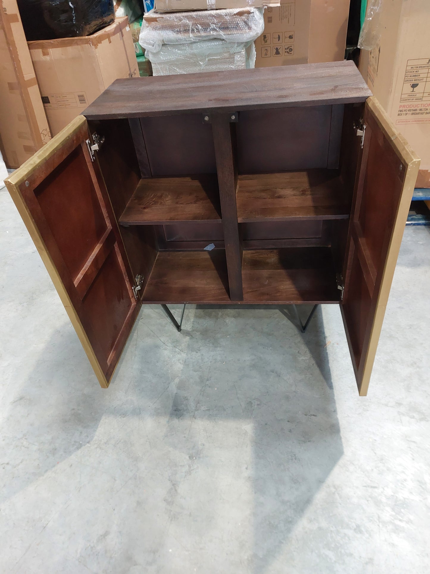 Swoon Ziggy Cabinet Brass Display Cabinet