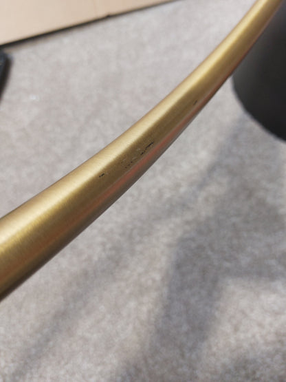 John Lewis Metal Arc Floor Lamp, Black/Brass