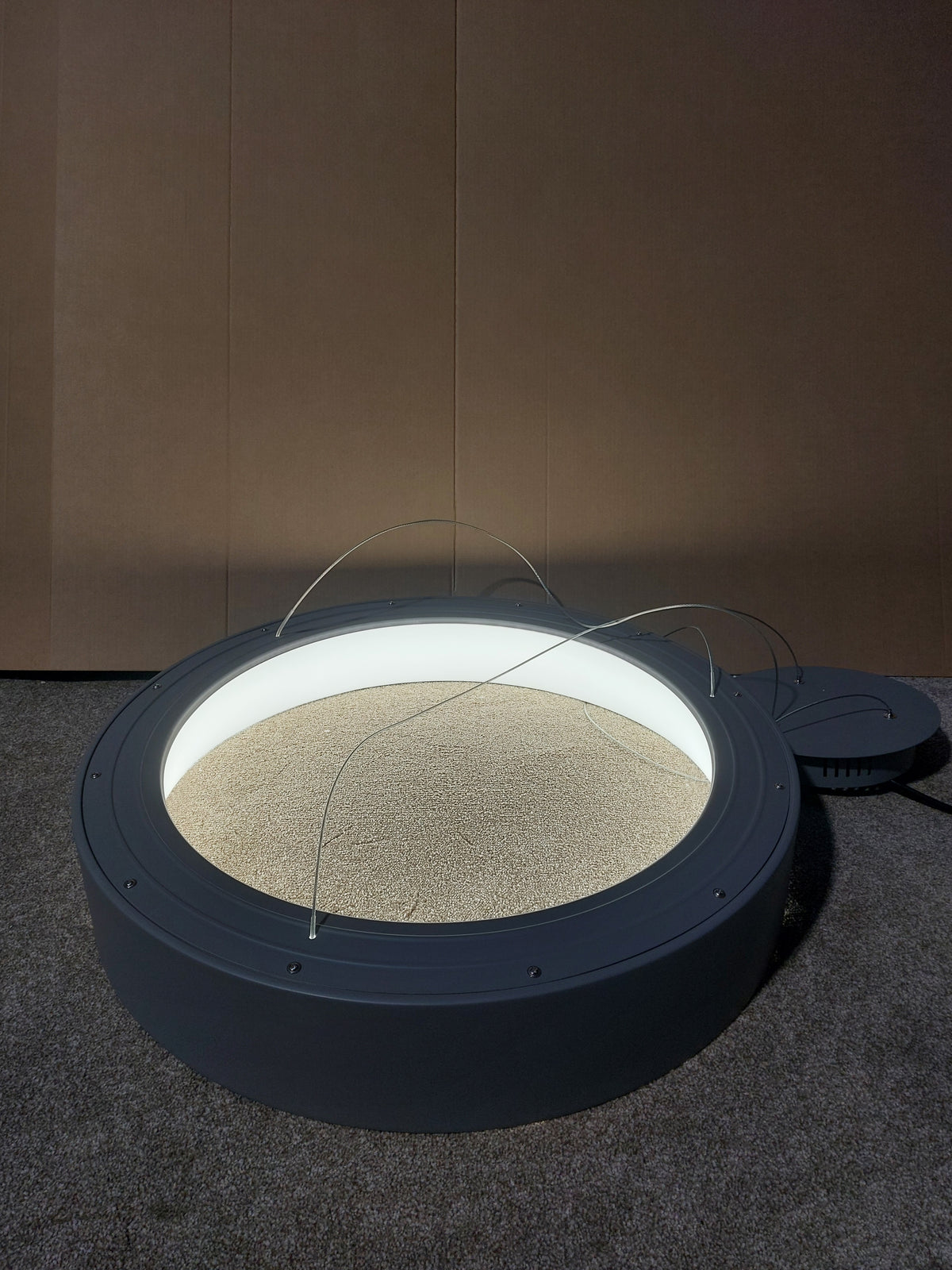 John Lewis Matteo Large Hoop Pendant Ceiling Light, Grey