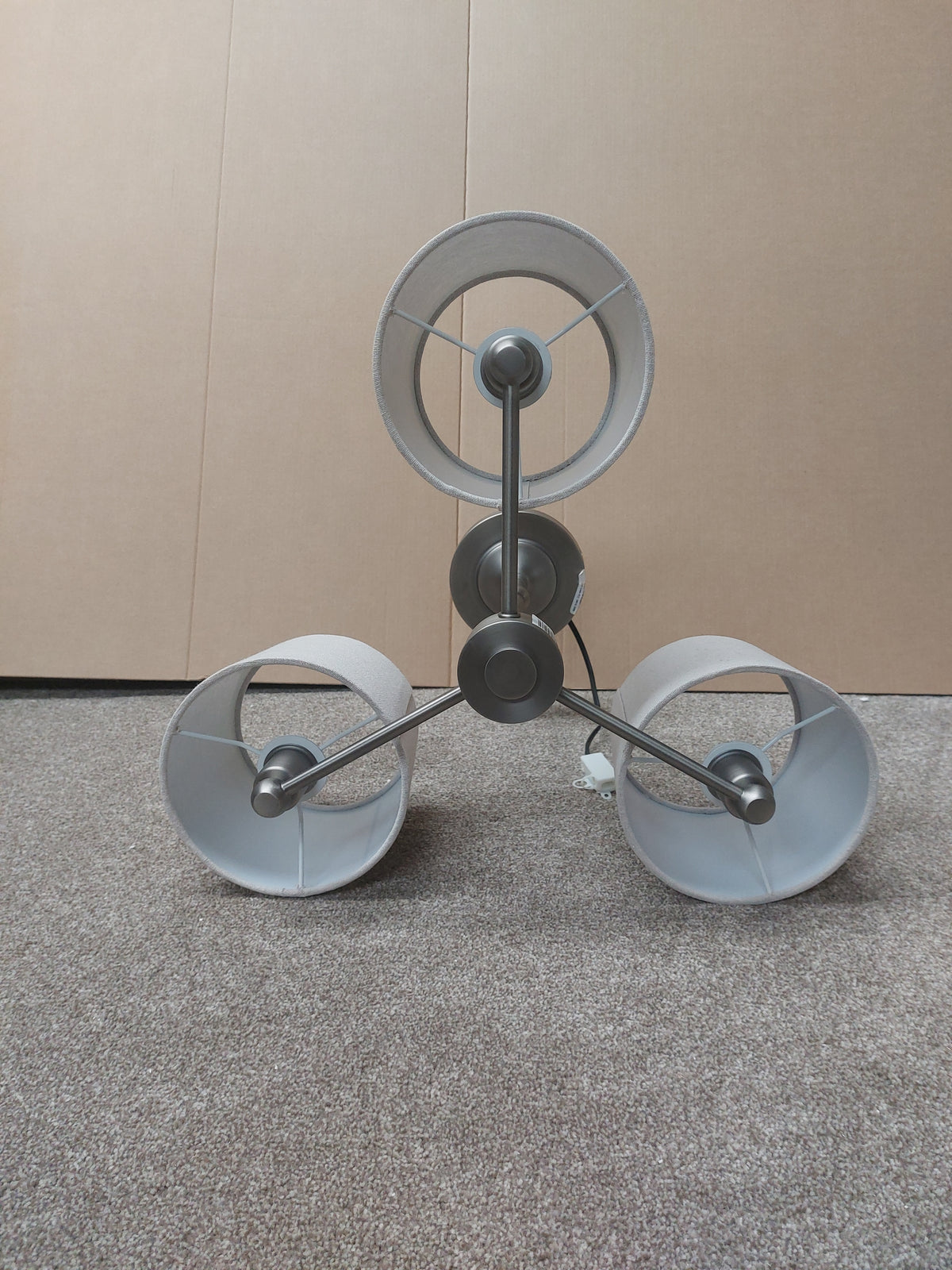 John Lewis Isabel Semi Flush Ceiling Light, Pewter