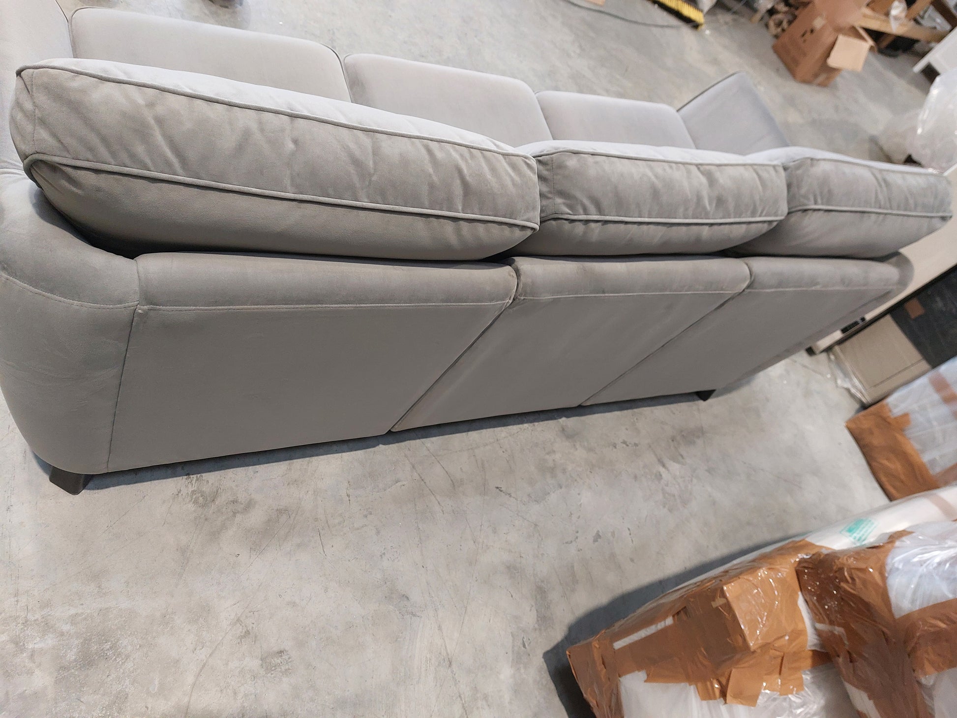 G Plan Vintage The Sixty Eight LHF Large 3 Seater Sofa with Footrest Mechanism, Plush Slate