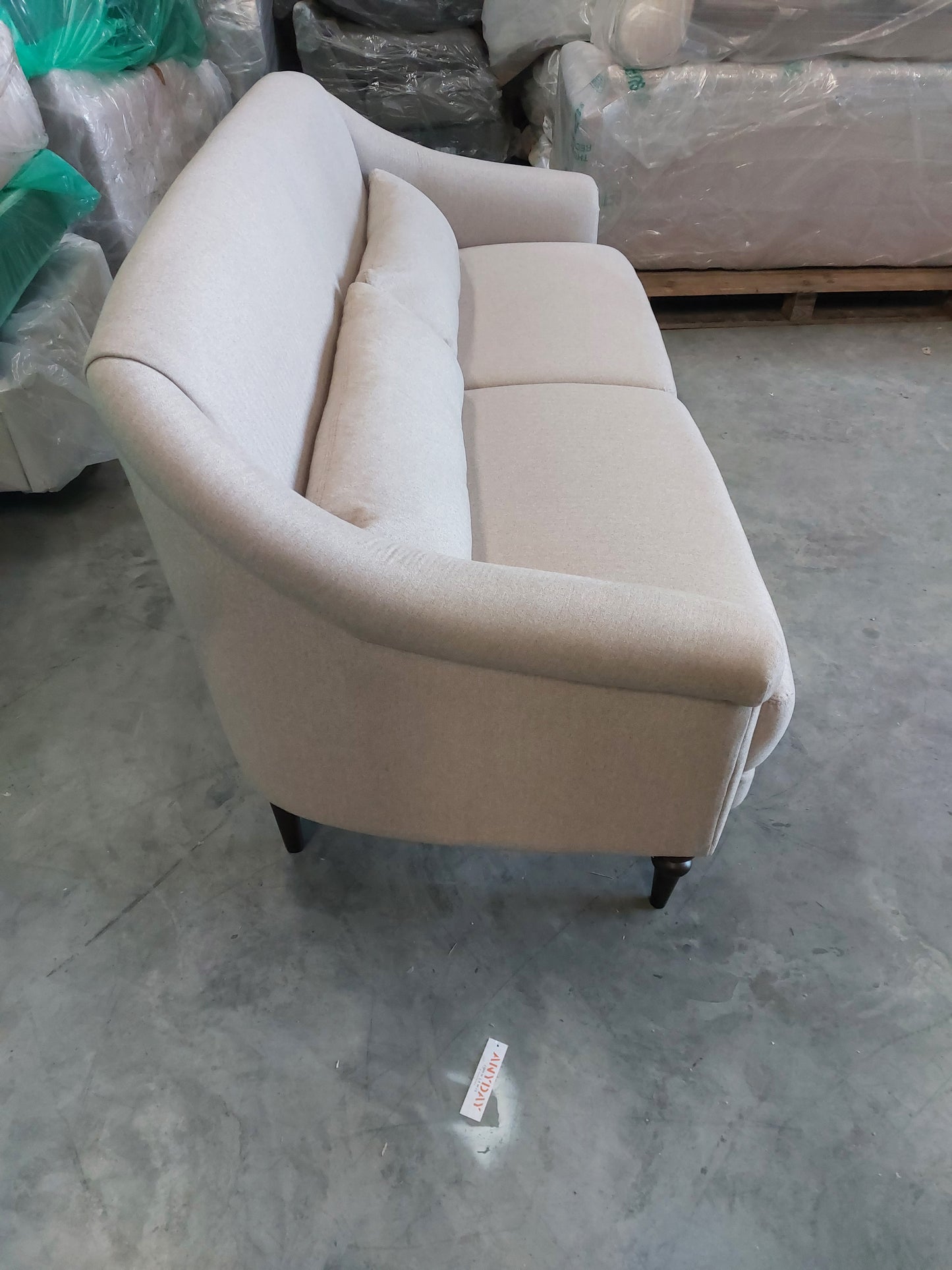 John Lewis Fireside Large 3 Seater Sofa Natural Brushed Tweed