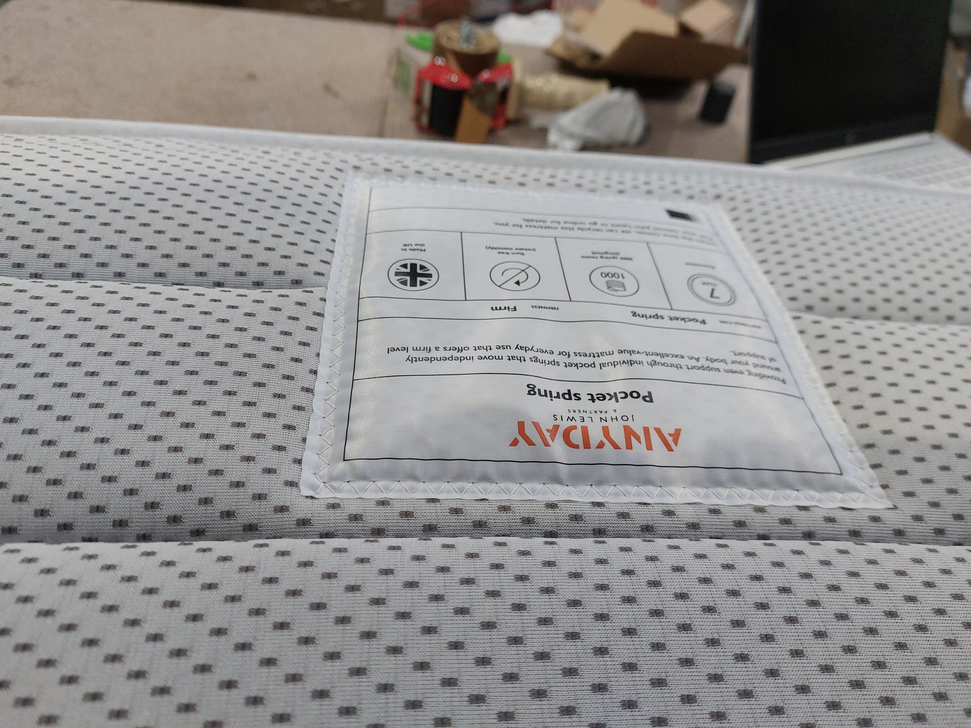 John Lewis Pocket Spring Mattress, Firm Tension Small Double