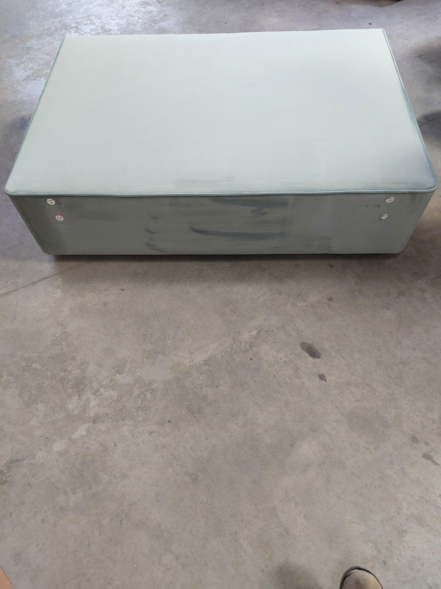 John Lewis Pocket Sprung 2 Drawer Divan Base, Double, Deep Velvet Eau De Nil