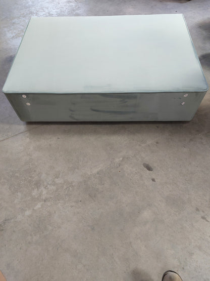 John Lewis Pocket Sprung 2 Drawer Divan Base, Double, Deep Velvet Eau De Nil
