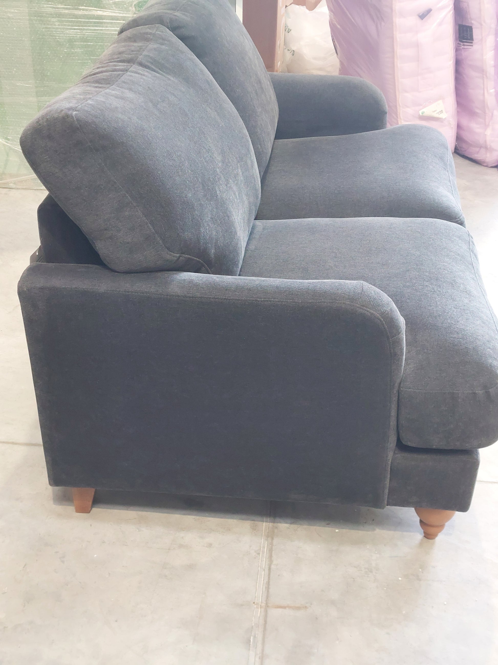 John Lewis Clover Small 2 Seater Sofa, Dark Leg, Chenille Charcoal