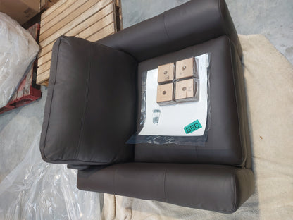 John Lewis Leather Oliver Armchair Dark Chocolate