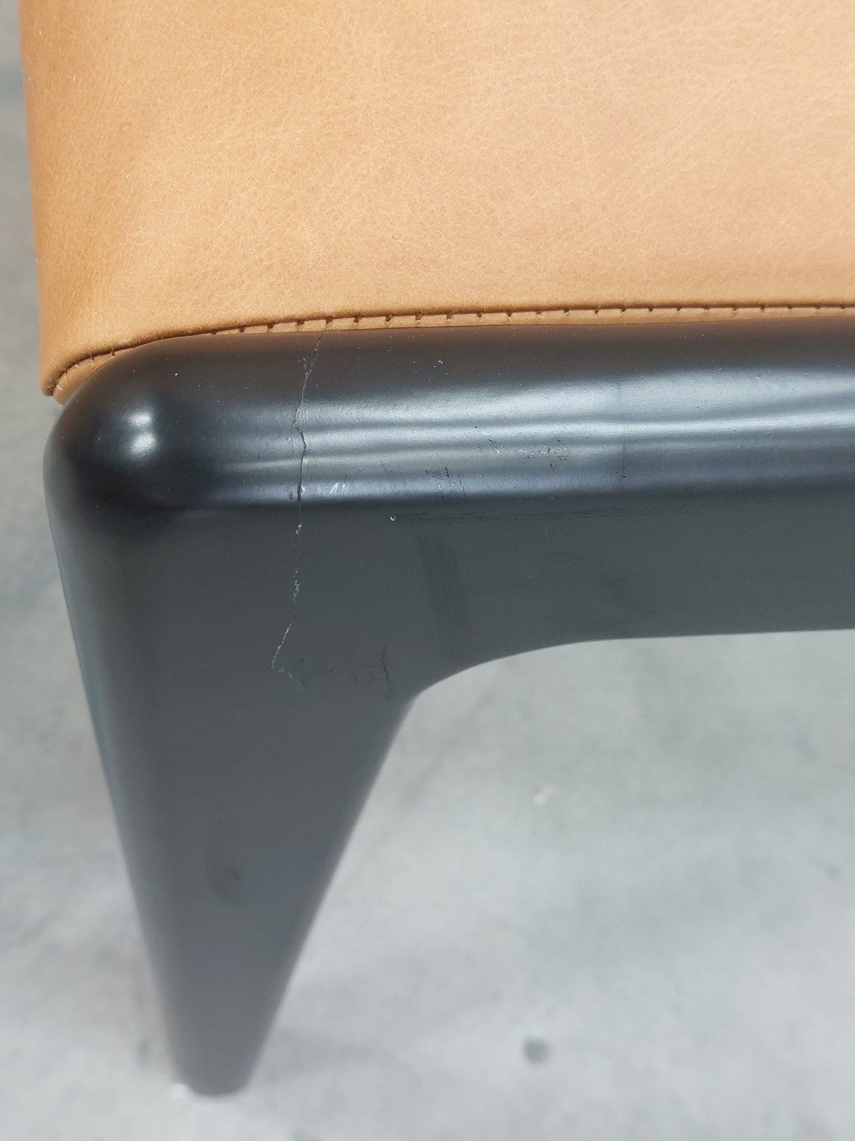 John Lewis West Elm Dunham Dining Chair in Black / Tan