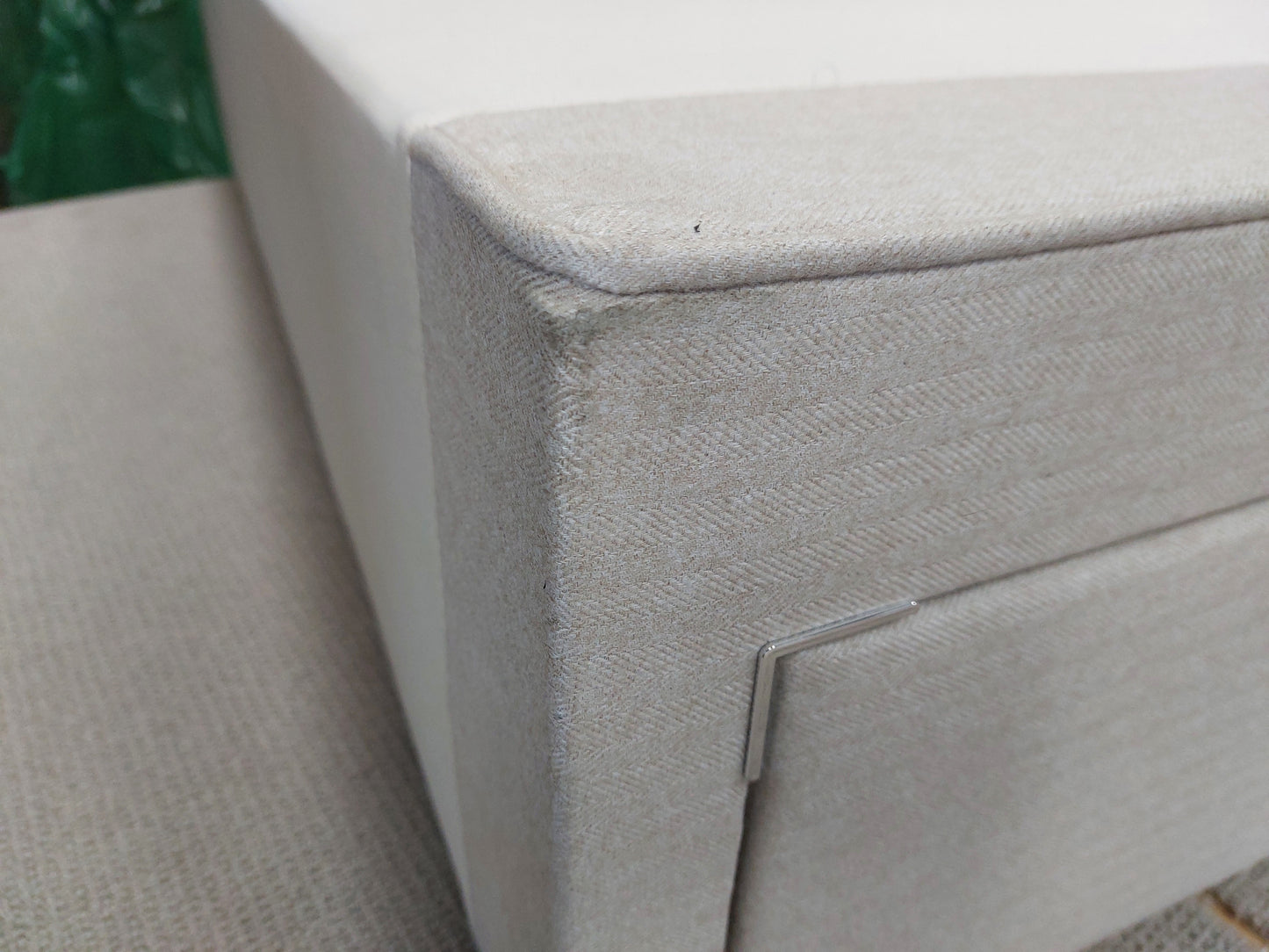 John Lewis Pocket Sprung 4 Drawer Storage Divan Base, King Size, Brushed Tweed Beige