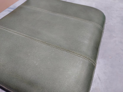 nkuku Ukari Leather Dining Chair, Rich Green