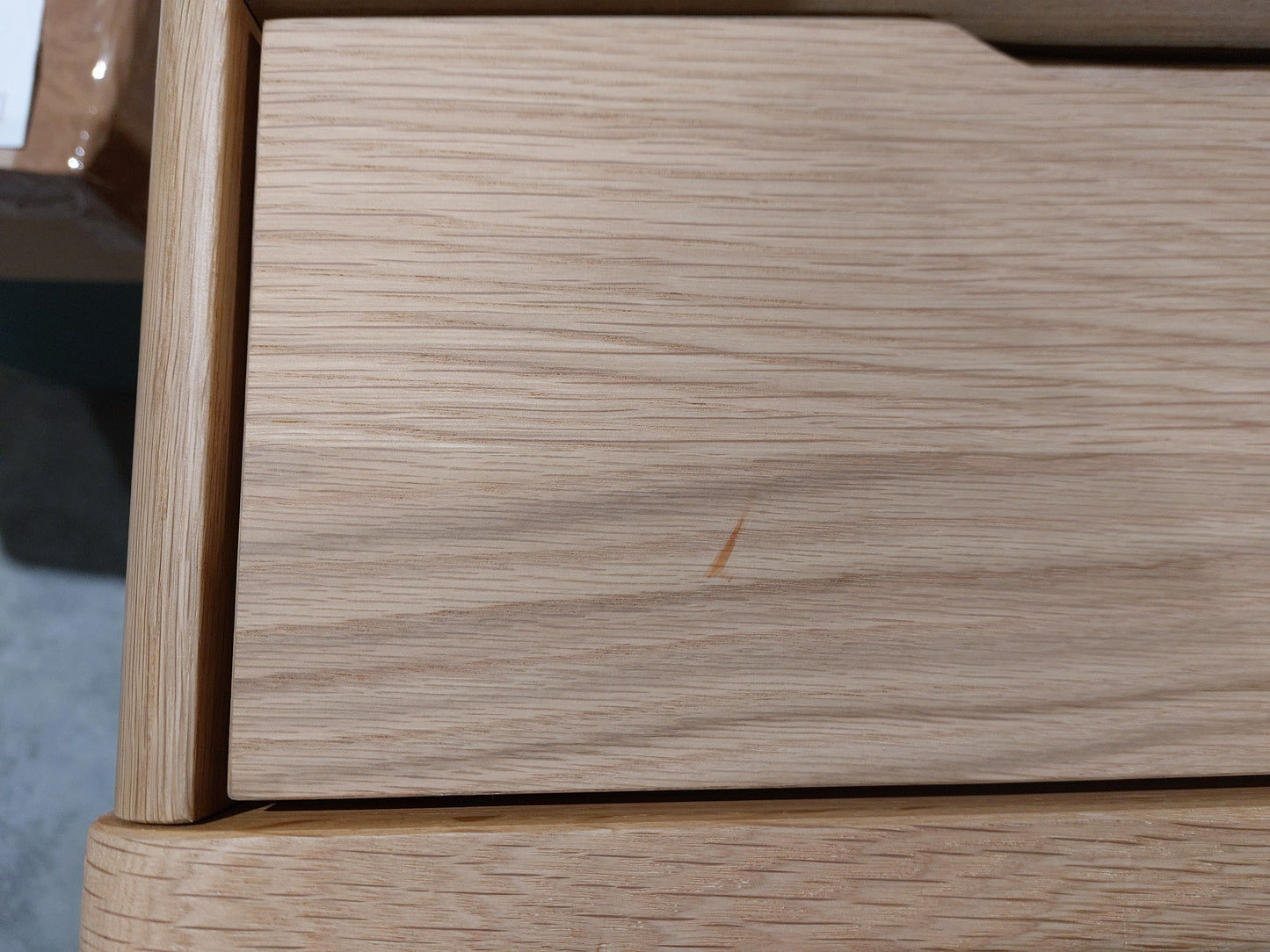 John Lewis Bow 1 Drawer Bedside Table, Natural