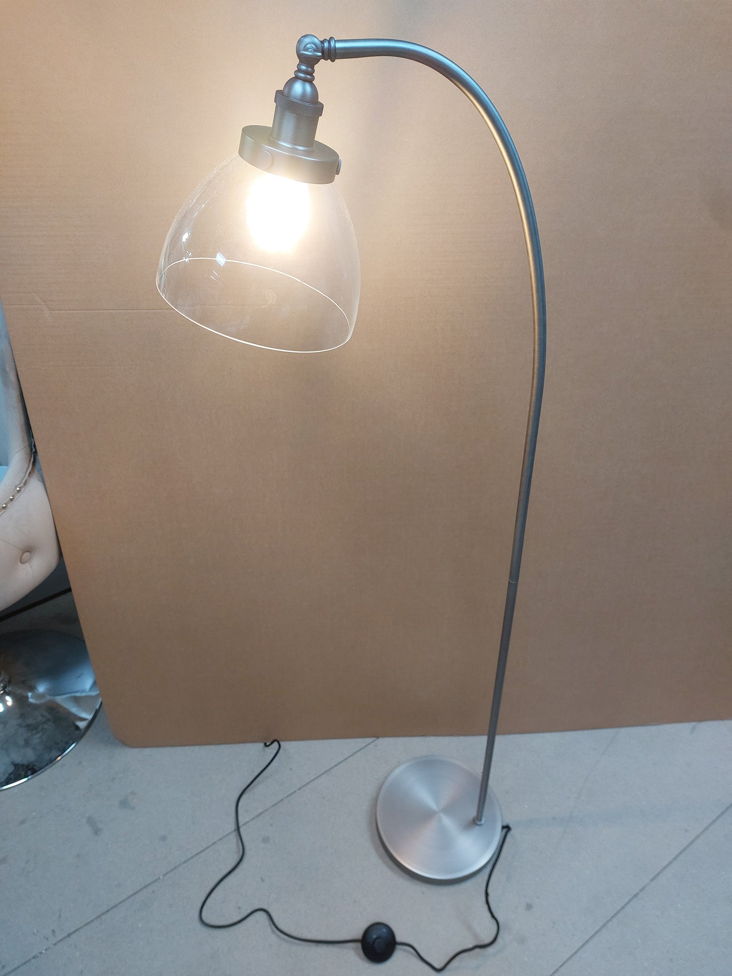 John Lewis Bay Lighting Carter Floor Lamp, Matt Nickel