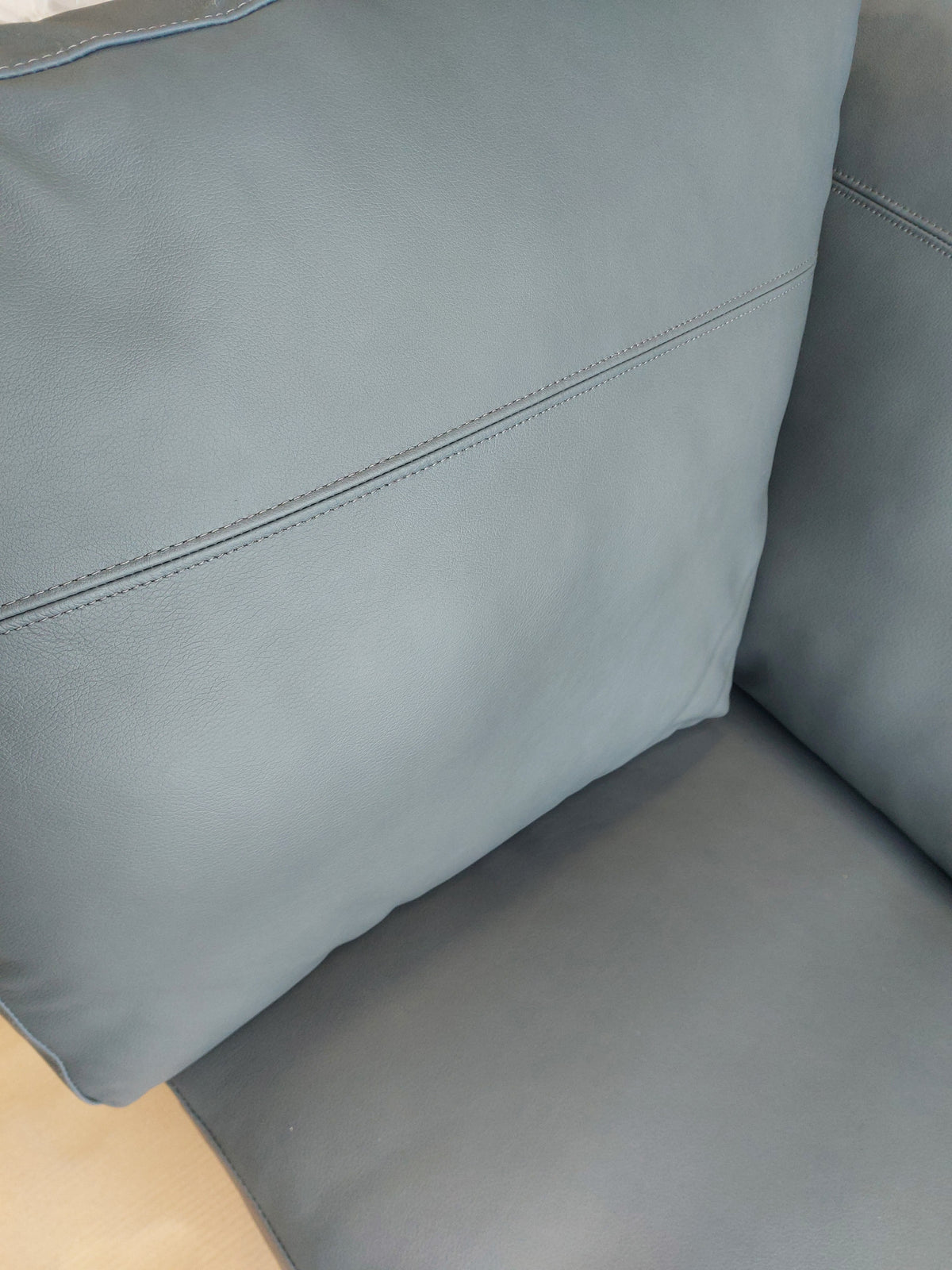 John Lewis Camden RHF Chaise Corner Leather Sofa, Dark Leg, Matt Navy