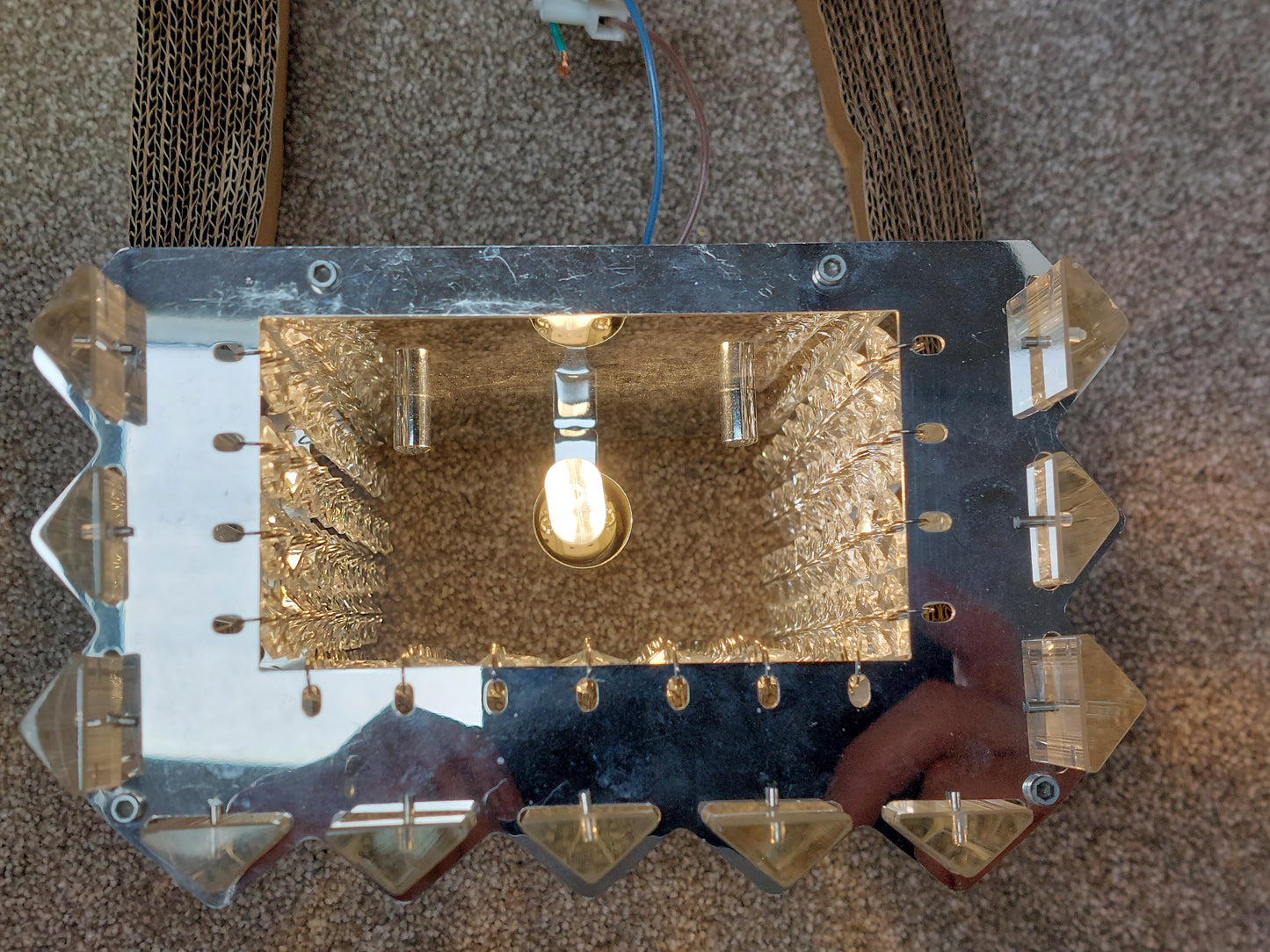 John Lewis Dazzle Crystal Mirrored Wall Light, Clear