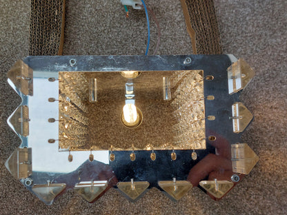 John Lewis Dazzle Crystal Mirrored Wall Light, Clear