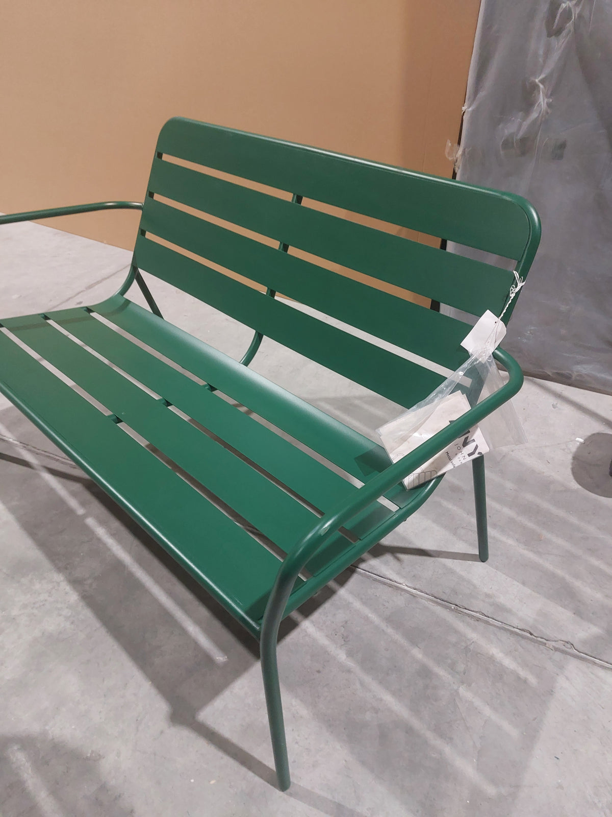 John Lewis Tri-Colour Metal Garden Furniture Set  2 Benches & 1 Armchair