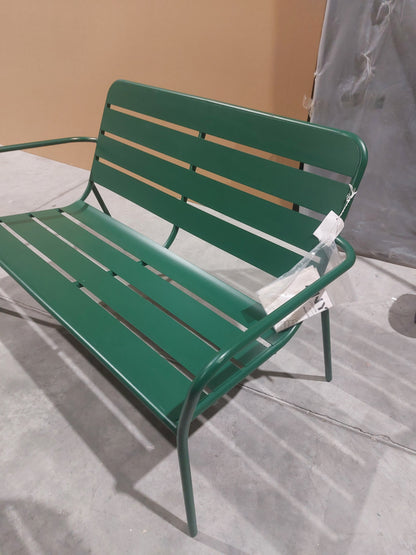 John Lewis Tri-Colour Metal Garden Furniture Set  2 Benches & 1 Armchair