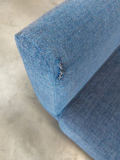 John Lewis Harbour Corner Sofa Easy Clean Chunky Chenille Navy