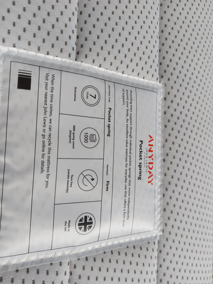 John Lewis Pocket Spring Mattress, Firm Tension, King Size