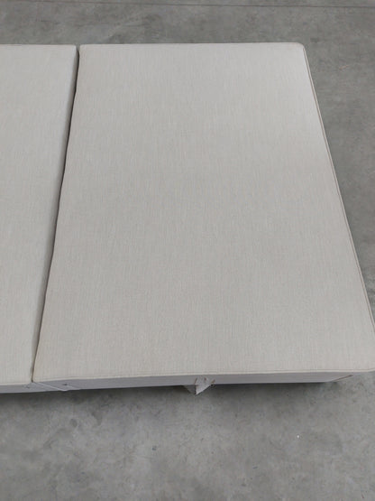 John Lewis Pocket Sprung Upholstered 4 Drawer Divan Base, King Size, Cotton Effect Beige