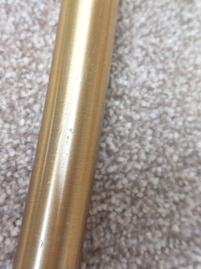 John Lewis Metal Arc Floor Lamp, Black/Brass