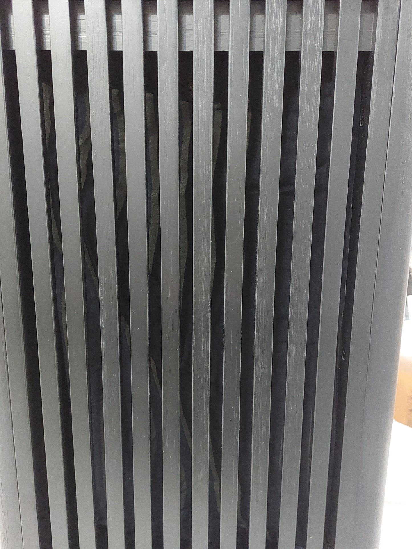 John Lewis Slatted Bathroom Laundry Bin Slate Black