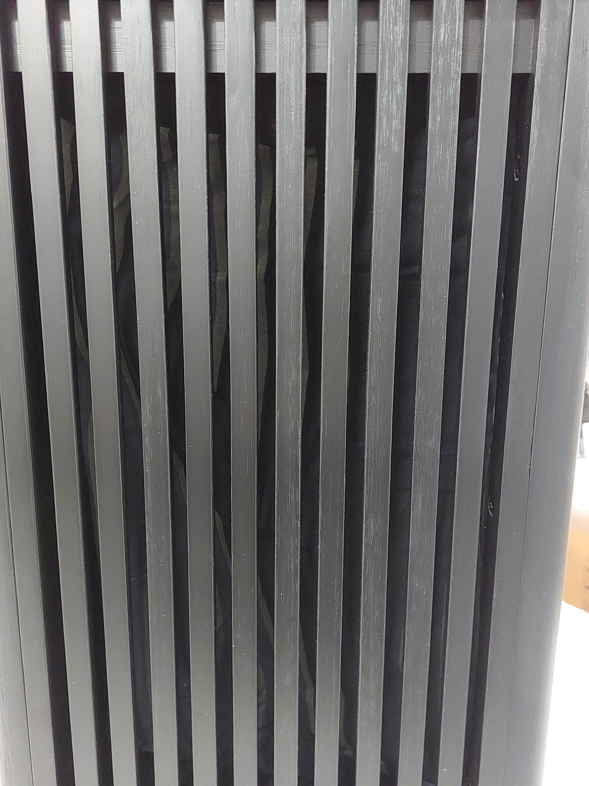 John Lewis Slatted Bathroom Laundry Bin Slate Black
