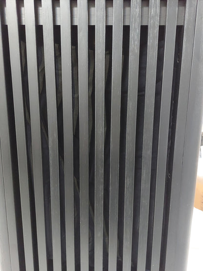 John Lewis Slatted Bathroom Laundry Bin Slate Black