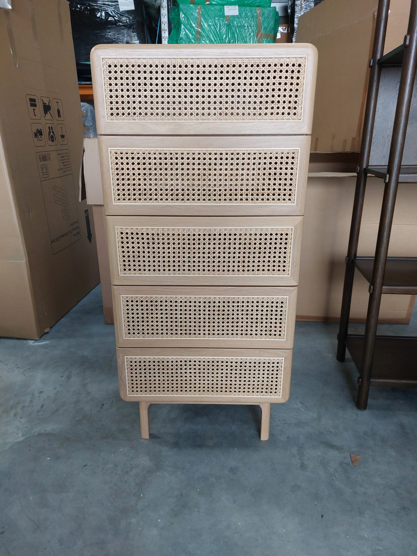 List - RATTAN TALL BOY OAK