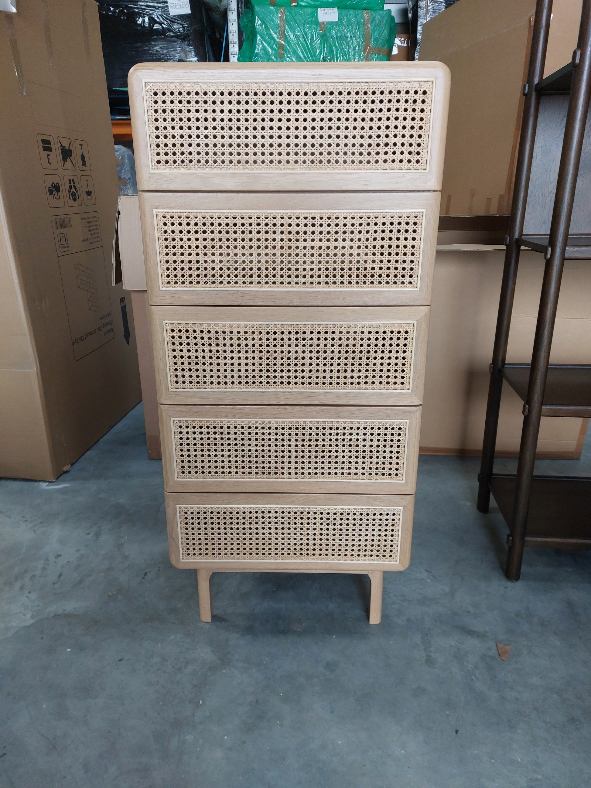 List - RATTAN TALL BOY OAK