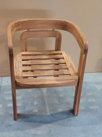 John Lewis Terra Teak Wood Garden Dining Chairs, Set of 2
