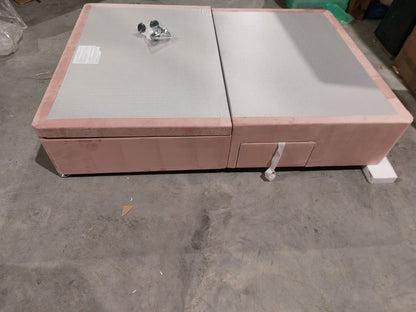 Silentnight 2 Drawer Continental Half Ottoman Divan Storage Bed, Dusky Pink