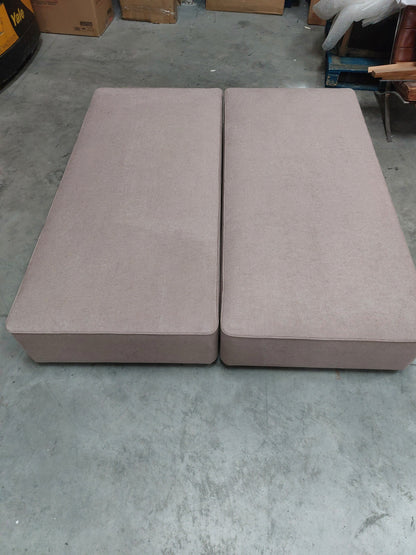 John Lewis Pocket Sprung 2 Drawer Divan Base, Super King Size, Soft Touch Chenille Mole
