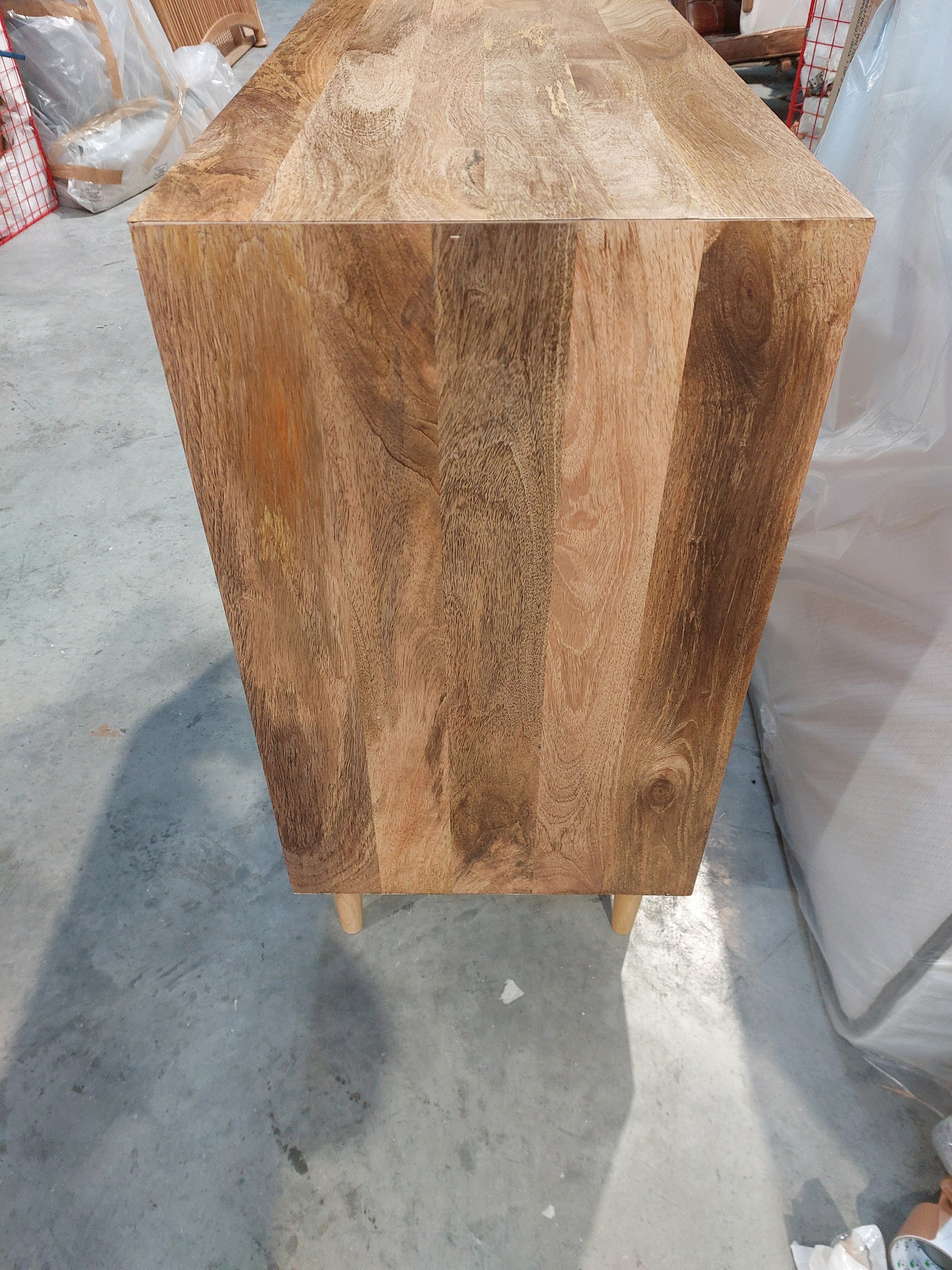 John Lewis Groove Mango Wood 3 Drawer Chest, Natural